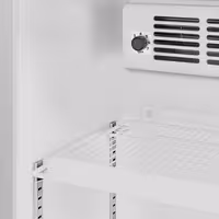 Commercial Beverage Display Fridge with Illuminated Canopy - 435mm - 145 Litres - with 1 hinged glass door - LED lighting - Grey - Temperature range 1 to 10 °C