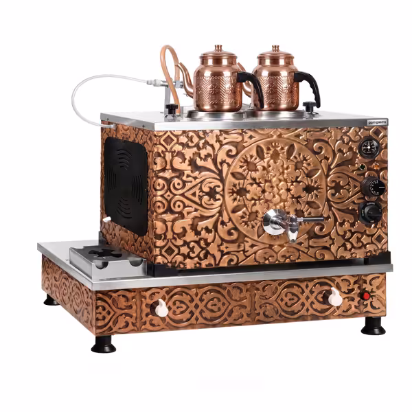 Bakır Çay Kazanı - 720mm - 22 litre - Gaz+Elektrikli - 2,5 kW