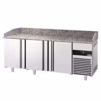 Stół chłodniczy do pizzy PREMIUM – 2100 x 800 mm – z 3 drzwiami