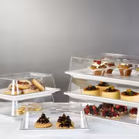(6 pcs) Display Cover - GN 1/2 - Polycarbonate - 325x265mm - Height: 95mm
