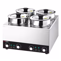 Stolni bain-marie - grijač za umake - 14 l - 600 W - 4 lonca s po 3,5 l