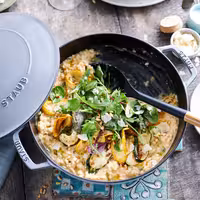 STAUB | Enameled Cast Iron Round Braiser – Ø28 cm - Graphite Grey - Self-Basting Chistera Lid