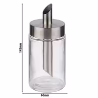 (6 Stück) Zuckerdosierer - Glas - 200ml - mit Dosierrohr