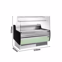 Serve Over Counter - 1310mm - with 2 doors - front panel light green - capacity 144 litres