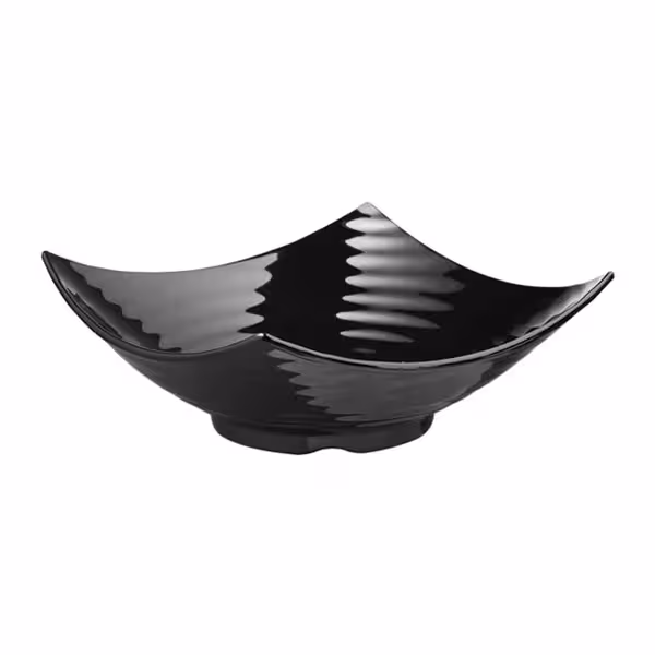 (6 adet) Kase - GLOBAL BUFFET - Melamin - 3L - köşeli - 325x325mm - Derinlik:120mm - Siyah