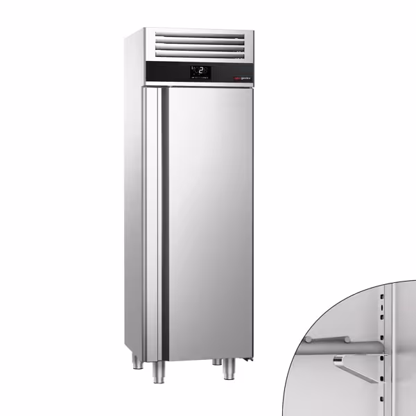 Szafa chłodnicza PREMIUM – stal nierdzewna – 400 L – z 1 drzwiami