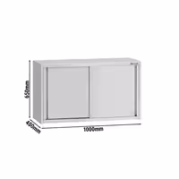خزانة حائط ستانلس ستيل ECO - 1000x400mm - مع باب انزلاقي - ارتفاع 650 mm