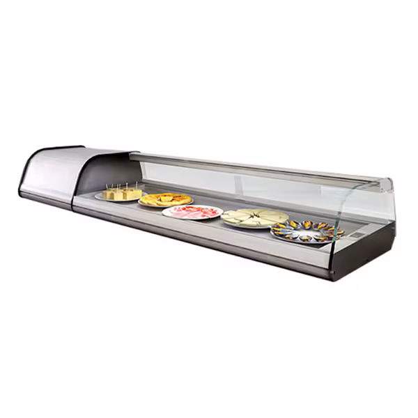 Nadstawka chłodnicza do na dodatki PREMIUM PLUS - 1620x410mm - 6x GN 1/3 - z szybą giętą