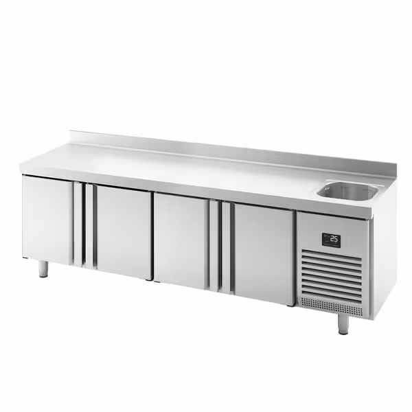 Külmlett PREMIUM PLUS - 2452x600 mm - 510 l - ventileeritud jahutus - koos 4 uksega - Tagaserv