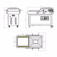 Vakuumski aparat s dvije komore – 2 x 20 m³/h – 2 x 750 W