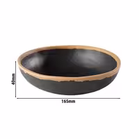 (6 adet) Kase - CROCKER - Melamin - 0,5L - yuvarlak - Ø165mm - Derinlik:40mm - Kahverengi/Terrakotta