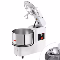 Spiralna miješalica za tijesto - 53 l / 44 kg - 1 brzina - podizna glava i uklonjiva posuda - s mehaničkim timerom - 400 V
