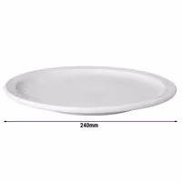 (12 pcs) Budgetline | Plate - flat - Porcelain - Ø240mm - White