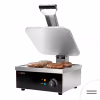 Pripremni rashladni pult - 1210x700 mm - 2 vrata - za 9x GN 1/6 - uklj. Kontaktni roštilj i Preša za hamburgere