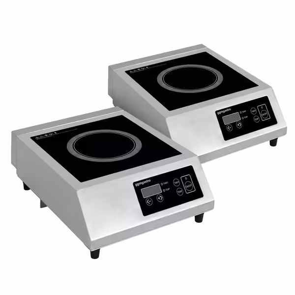 (2 db) Ipari indukciós tűzhely - asztali - összteljesítmény: 3,5 kW - 335x435x119 mm