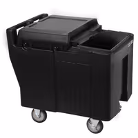 Wózek na lód Ice Caddy – izolowany termicznie – 125 L – czarny