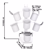 Cutlery Tray - Ø 100mm - Stainless steel - with 7 compartments - White