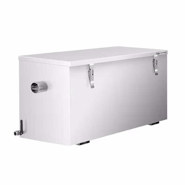 Profesionalni separator masti - 20 l - s taložnikom 10 l - do 50 obroka/dan - samostojeći - inox - sukladno EN 1825