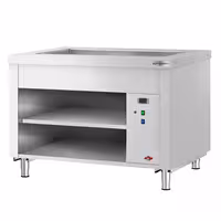 Buffettheke KOPENHAGEN - 1240mm - mit Bainmarie - für 3x GN 1/1 - Edelstahl
