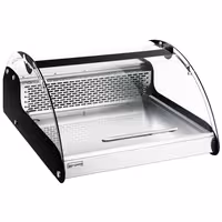 Countertop refrigerated display case - 118L - 695mm - Double glazing - round - 1 folding glass door - for fresh fish