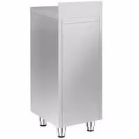 Kanta za smeće - s klapnim poklopcem - 400x600x1150 mm - s tihim zatvaranjem & s nogicama - Nehrđajući čelik (AISI 430)