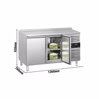 Aukstuma galds ECO - 1360x700 mm - 282 l - ar 2 durvīm - Ar apmali
