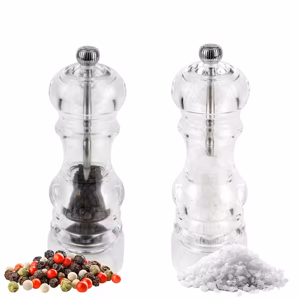 (6 pieces) PEUGEOT | NANCY - Salt & Pepper Mill - Acrylic - Height: 180mm