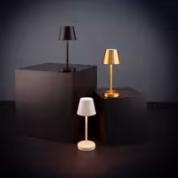 Şarj Edilebilir Masa Lambası - MERLE MICRO MICRO - 3 kademeli kısılabilir - Ø80x200mm - Gold
