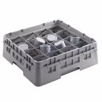 CAMBRO | CAMRACK® - Košara za pranje šalica 1/1 - Sa 16 odjeljaka - 500x500 mm - Siva boja