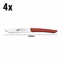 BERKEL | (4 bucăți) - Cuțit pentru friptură - Roșu - 110mm