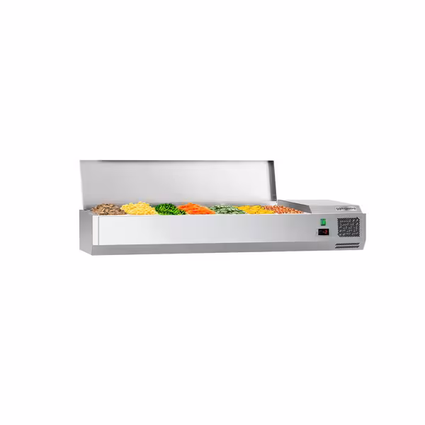 Nadstawka chłodnicza do sushi ECO - 1600x395mm - 7x GN 1/3 - Czarny