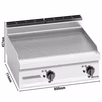 Elektrická grilovací deska - 9,6 kW - Drážkovaná