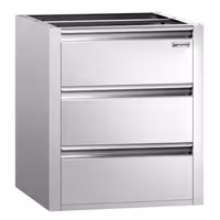 Ladičar ECO - 3 ladica - inox - modul 400x560 mm - 400x560x585 mm - kompatibilno sa serijom 600