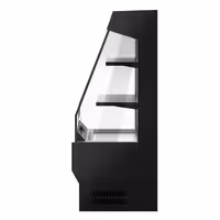 Commercial multideck display fridge - Open front - 660mm - 150L - with 2 shelves - Black