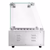Commercial Hot Dog Roller Grill - 7 Rollers - with Glass Cover