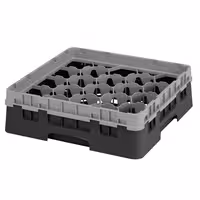 CAMBRO | CAMRACK® - Košara za pranje čaša 1/1 - 20 odjeljaka - Sa 1 produžetkom - 500x500 mm - Crna boja