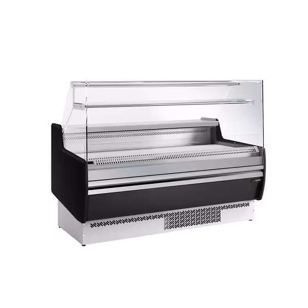 Serve Over Counter - 1622mm - with 2 doors - with 1 shelf - black front panel - capacity 178 litres