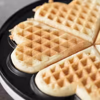 Commercial Waffle Maker - Single - Manual - 1.3kW - Shape: Hearts - Ø 180mm - plates with Teflon coating