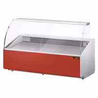 Serve Over Counter - 2506x979mm - double-glazed glass - front panel red - capacity 512 litres