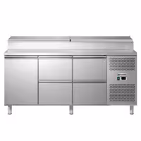 Stół przygotowawczy ECO – 1795 mm – na 8x GN 1/3 – z 1 drzwiami i 4 szufladami