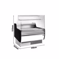 Serve Over Counter - 998x953mm - front panel white - with 1 door - with 1 shelf - capacity 110 litres