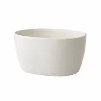 (12 adet) Tatlı / Salata Kasesi - Porselen - Lux - 100ml - oval - 130x110mm - Elfenbeinweiß