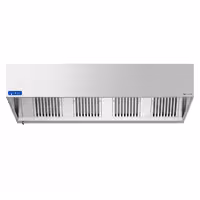 Commercial Wall-Mounted Extractor Hood with Motor – 2400mm – with Speed Controller, Baffle Filters & Lighting