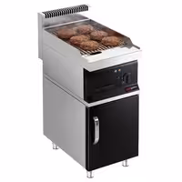 Elektriline plaatgrill - soonega - 8 kW - Küpsetuspind 395x535 mm - sh aluskapp 1 uksega