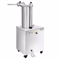 Hidraulična punilica za kobasice - 20 l - 1,50 kW - inox - uključuje nožnu pedalu i 3 nastavaka za punjenje