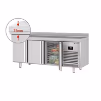 Zamrzni pult PREMIUM PLUS - 1960x600 mm - 385 l - Ventilirano hlađenje - s 3 vrata - Podignuti rub