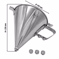 Stainless Steel Funnel in Stainless Steel (Chromium-Nickel) - Ø180mm - Height:230mm