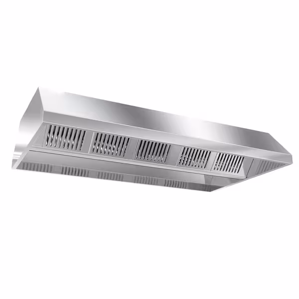 Profesionalna stropna napa bez motora - 3400 mm - s labirintnim filtrom i rasvjetom - inox