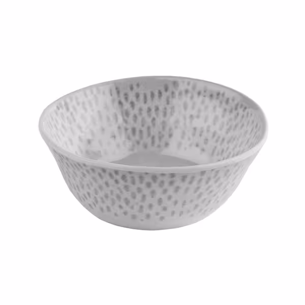 (6 adet) Kase - FOOTMARK - Melamin - 250ml - köşeli - 130x130mm - Derinlik:55mm - Beyaz/Gri