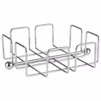 (6 adet) Peçetelik - WIRE - Metal - yaklaşık 50 kokteyl peçetesi - 190x190x65mm - ağırlık çubuğu dahil